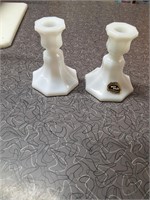 Milkglass candle holders