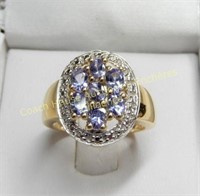 Sterling silver gold plated tanzanite (1.19cts)