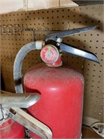 TWO FIRE EXTINGUISHER, ONE CHARGED ONE NOT