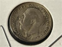 1921 Silver 6 Pence