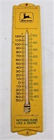 Vintage yellow metal John Deere thermometer