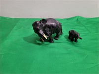 (2) Elephant Figurines