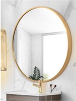 TIANGU Gold Round Mirror Wall Mounted,31.5in