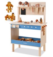 PairPear Kids Tool Bench,Wooden Child Workbench