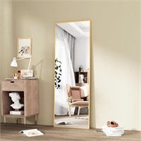 Full Length Mirror with Stand  65x24  Gold