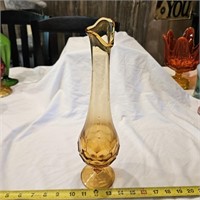 Fenton Amber Swung Vase