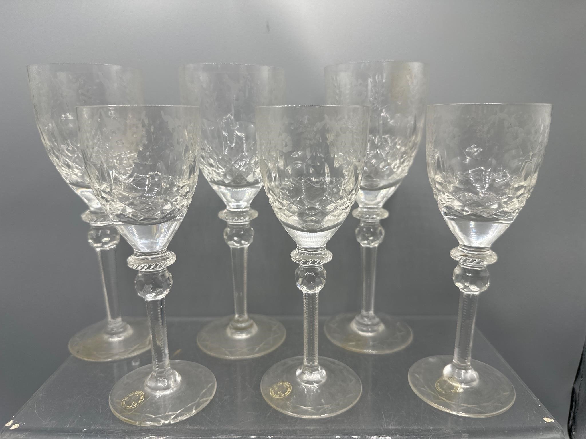 Rogaska crystal Gallia wine glasses