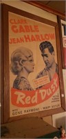 Vintage movie poster Red Dust
Clark Gable Jean