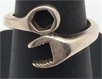 Sterling Silver Wrench Ring
