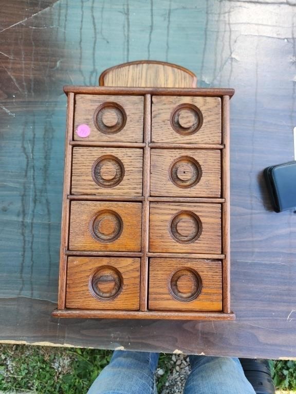 Oak Wall Spice Cabinet