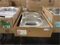 33” Dayton double bowl stainless steel sink