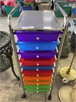 Colorful Divider Rolling Cart.