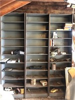 3 Metal Shelving Sections