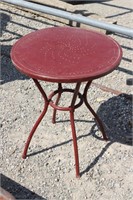 Small Red Outdoor End Table