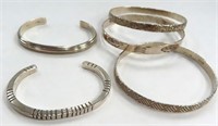 Collection of Sterling Silver Bracelets & Bangles