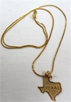 4.5 Grams Total Weight 14K Gold Pendant and Chain