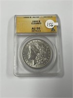 1900 Silver Morgan Dollar AU 55 Grade