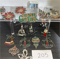 Vintage stained glass ornaments