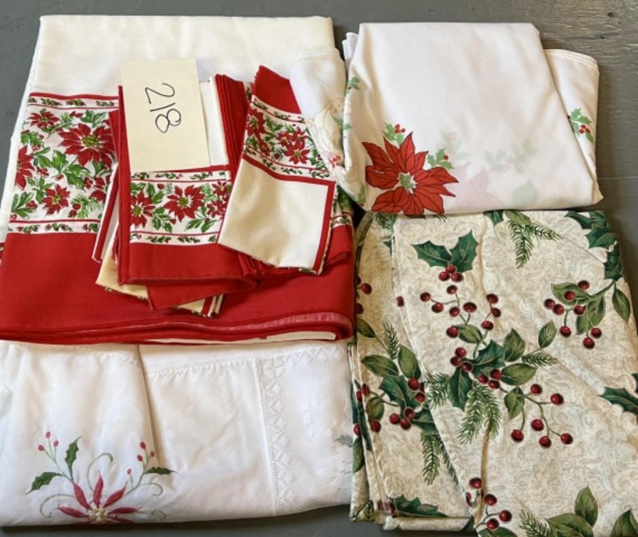Christmas Table Cloths; Napkins & More