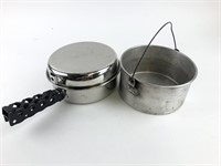Nesting Camping Pans w/ Removable Handle