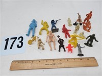 Old plastic toy figures