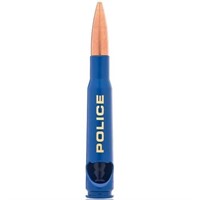 New Blue Engraved with POLICE .50 Caliber Bullet