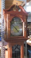 CHERRY EMPEROR GRANDFATHER CLOCK. 75"H X16"W X