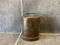 Metal Bin with Lid and Handle