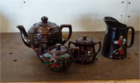 Vintage Teapots, Pitcher & Sugar