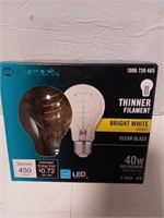 two EcoSmart bright white LED light bulbs (new)