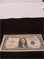 1935 G $1  Silver Certificate with protective