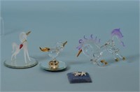 Assorted Crystal  Unicorns and Sterling Silver Pen