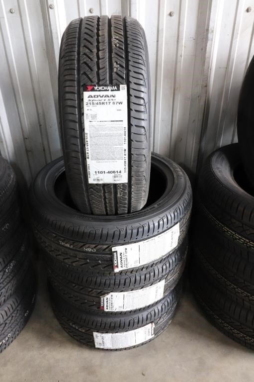 4 Yokohama Advan Sport A/S+ Tires 215/45r17 New