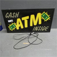 Cash ATM Lighted Sign