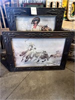 *LOT*(2)FRAMED WESTERN ARTWORKS