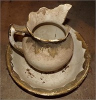 pitcher and wash basin (pitcher broke)