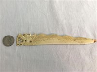 Carved Bone Dragon Letter Opener