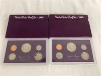 Two 1985 United States Coin Proof Sets