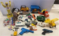 Assorted plastic toys