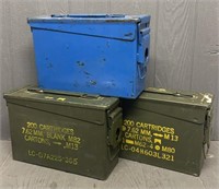 (3) Metal Ammo Containers
