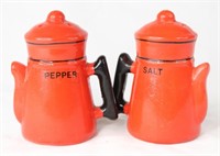 Red Coffee Pots Salt & Pepper Shakers