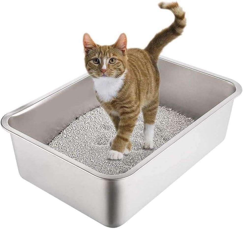 Yangbaga SS Litter Box - Large  19.8*13.8*6 inches