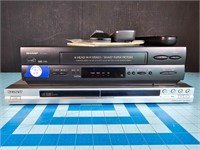 Sharp vcr and Sony cd/dvd player