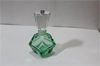 A Green Glass Perfume Bottle