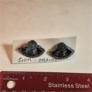 Siam sterling silver earrings