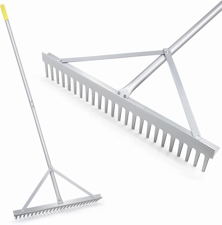 Colwelt Landscape Rake 24Tines  Aluminum Rake with