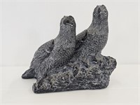 EAGLES & EAGLETS STONE CARVING BY AARDVARK