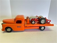 Structo Toys Flatbed w/ Ford Tractor & Plow