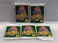 5 Packs 1990 Fleer Premiere Football