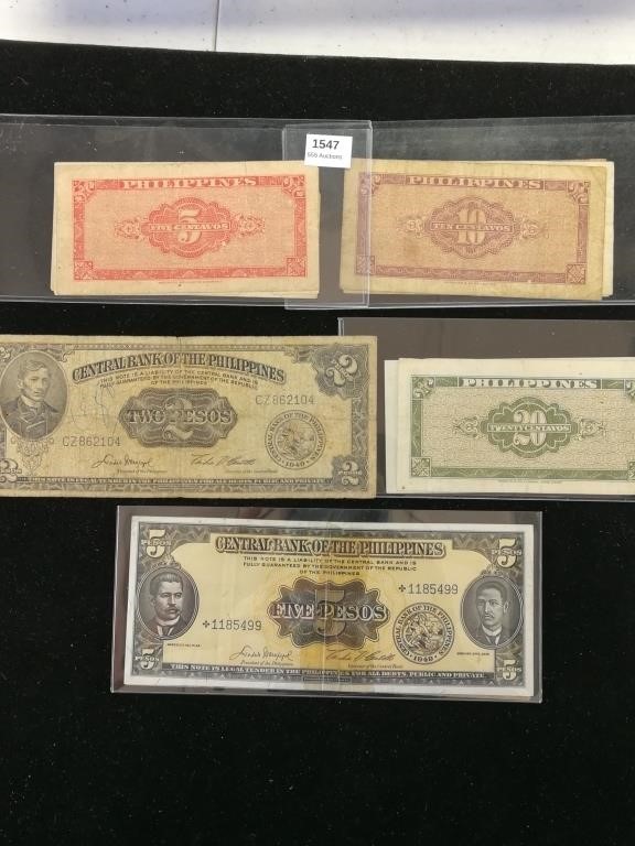 (10) 1949 Series Phillipines Notes